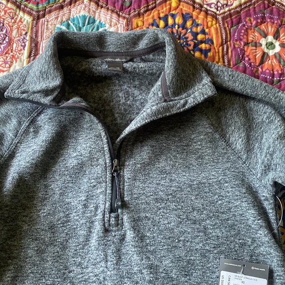 Grey Eddie Bauer half-zip - Picture 2 of 4